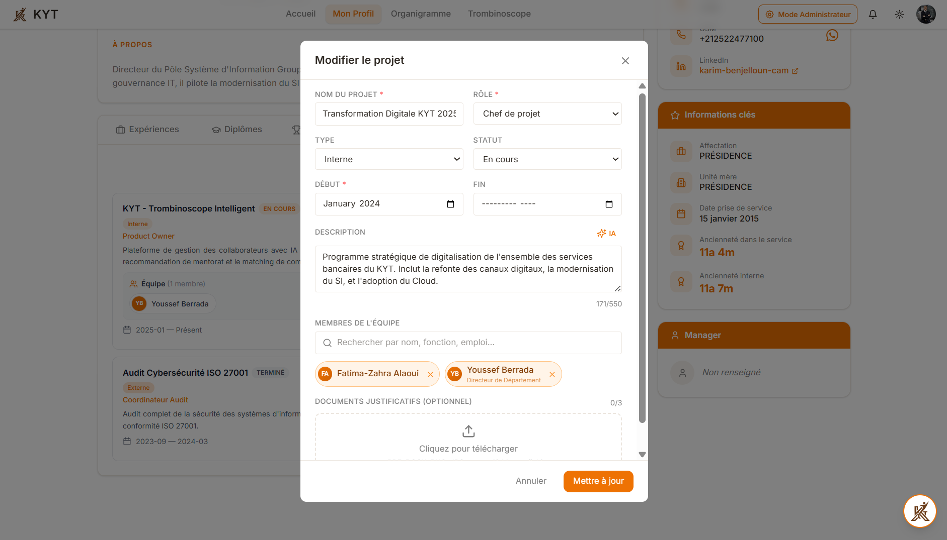 Vos projets